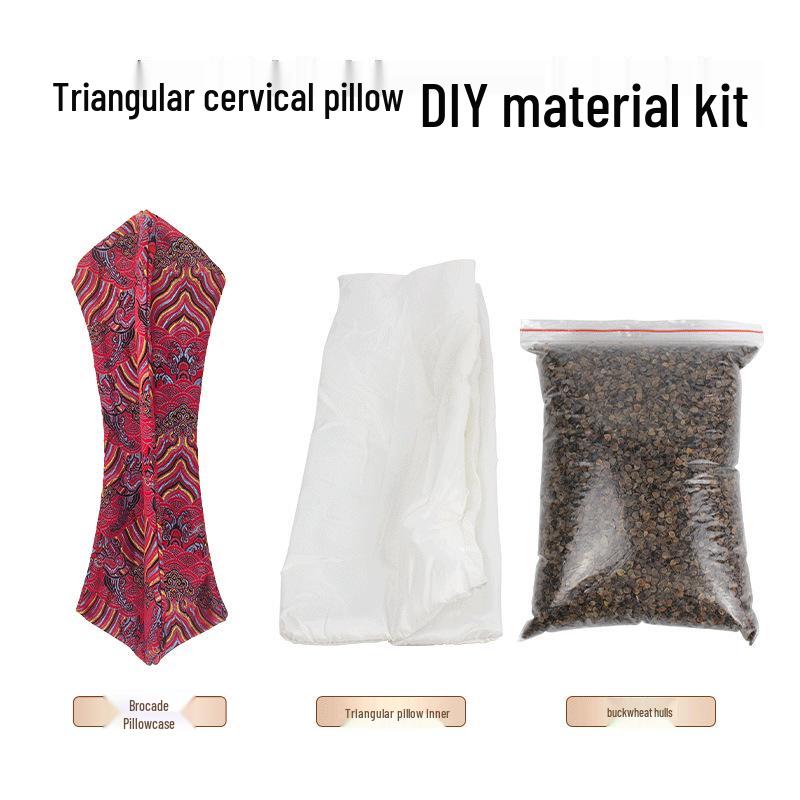 Mugwort Buckwheat Cervical Pillow - Detachable Neck Support for Sleep Health and Moxibustion.