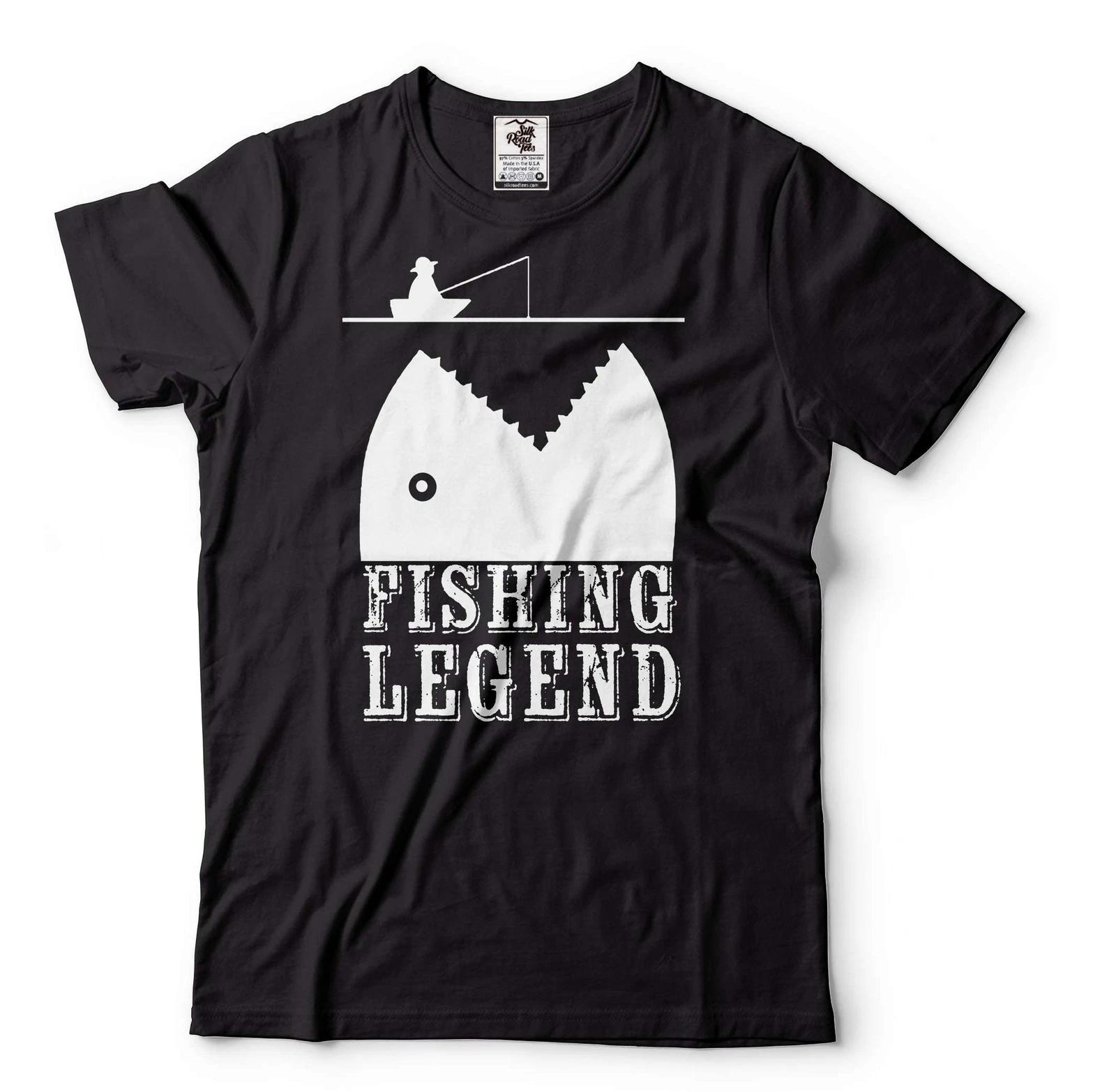 Mens Fishing Shirt Fishing Legend Shirt Fisherman Gifts Fishing Birthday Tee 2XL