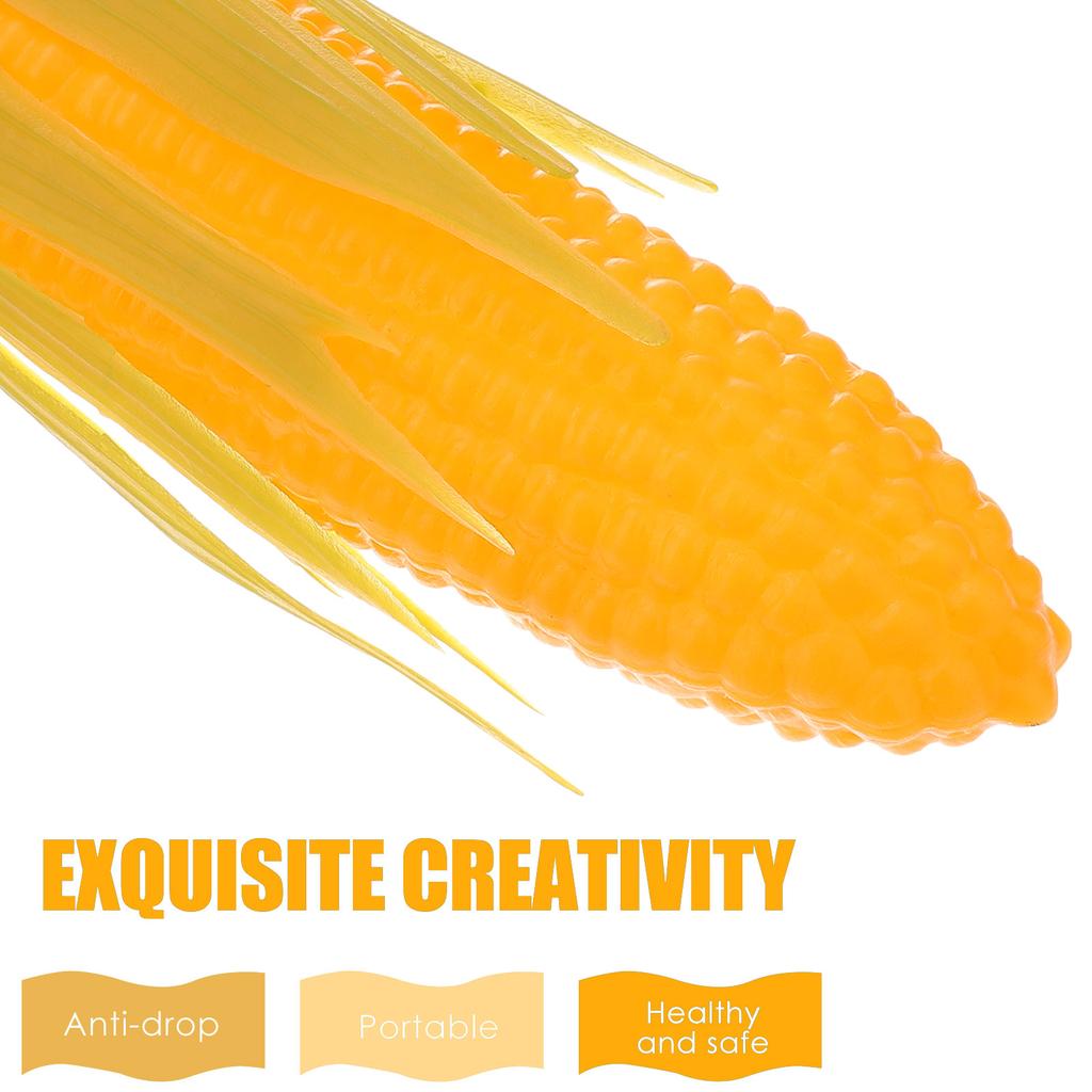 3Pcs Artificial Corn Plastic Models Simulation Corn Decoration for Home Shop Party Tabletop Display Photo Props