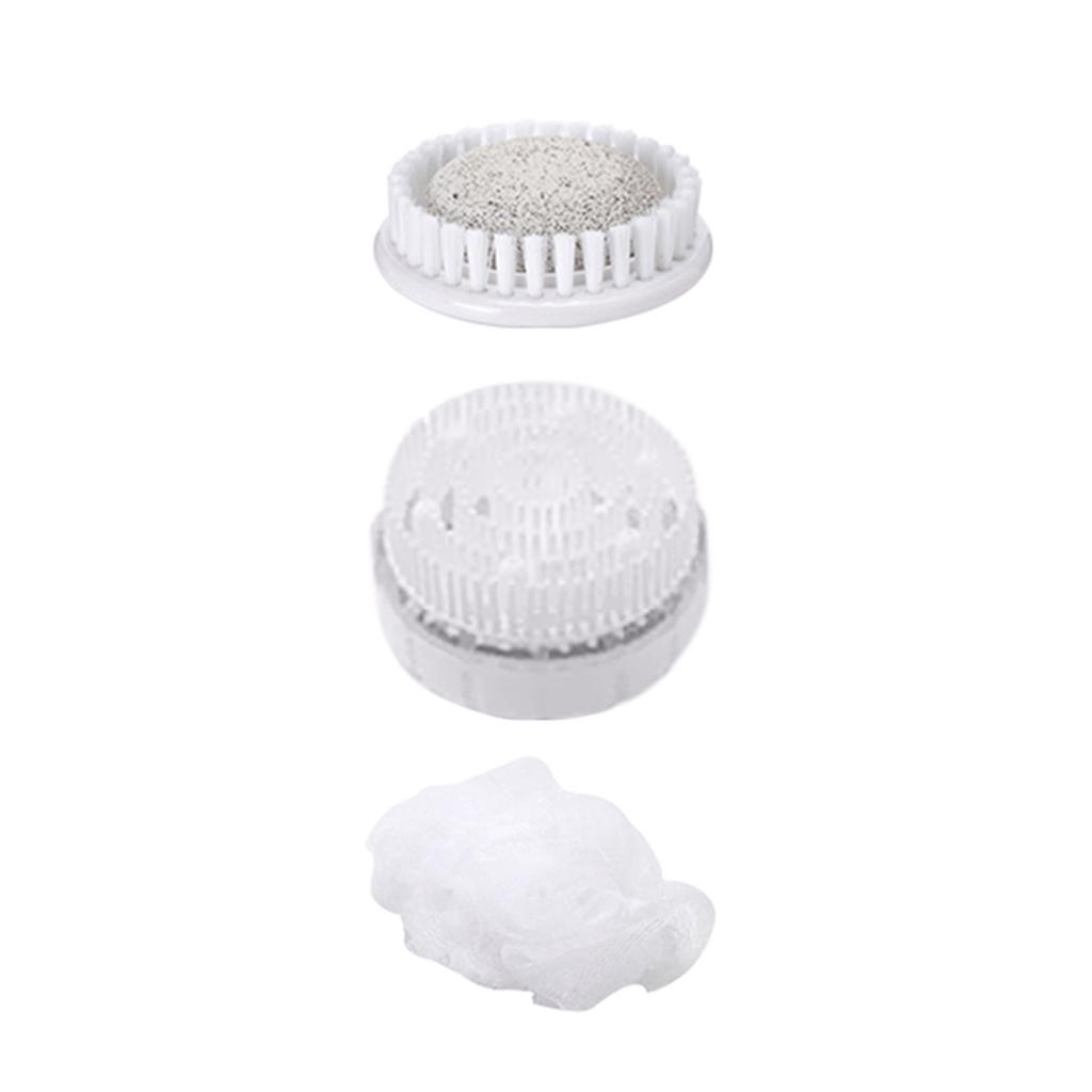 4 In 1 Waterproof Electric Bath Brush Multi Functional Body Cleansing Brush Back Massage Scrubber with 4 Brush Heads