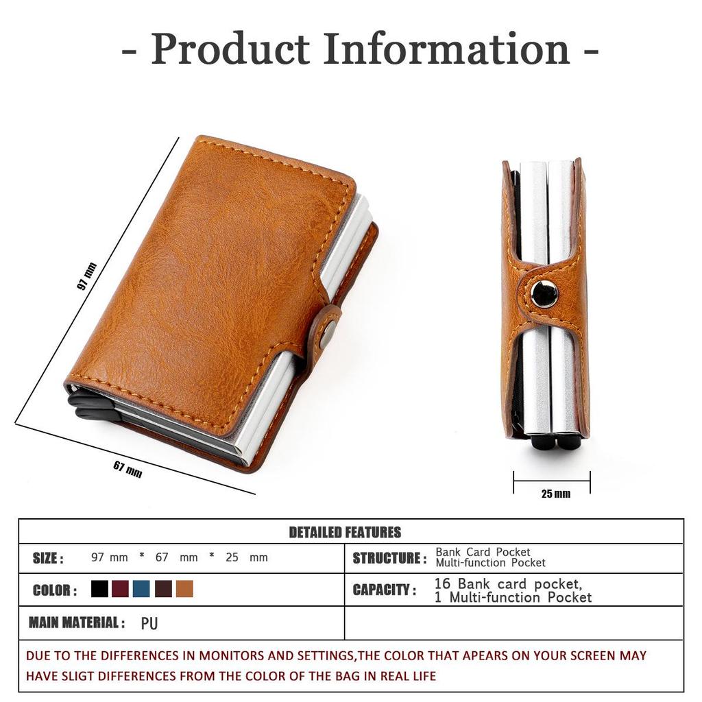 Aluminum Anti-Theft Card Holder Wallet for Men and Women