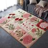 2025 New Coffee&Carnations Carpet Rug for Living Room Bedroom Home Sofa Decoration,Kids Play Non-slip Floor Mat11