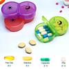 Portable Weekly 7 Days Pill Box Colorful Stackable 2 Times A Day Medicine Organizer Plastic Storage Box
