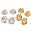 Geometric Stainless Steel Earrings For Women With Gold Plating Fashion Jewelry