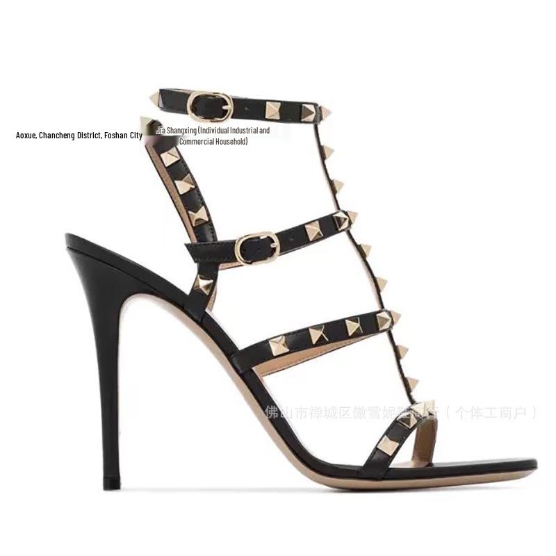 Sandali con Tacco Alto Neri Versatili Open-Toe Primavera/Estate 2026 per Donna