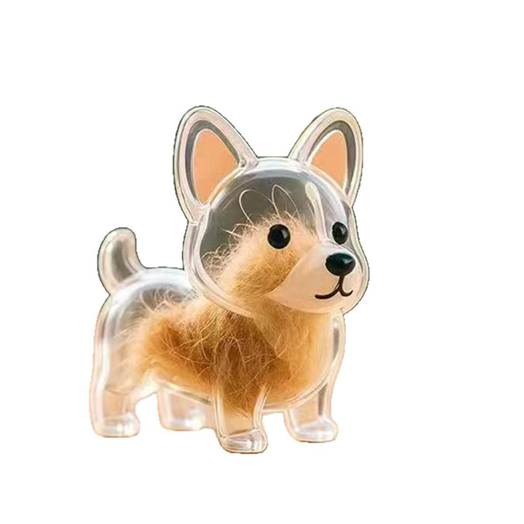 Golden Retriever Puppy Keychain Charm: Cute Transparent Storage Pendant for Backpacks & Bags
