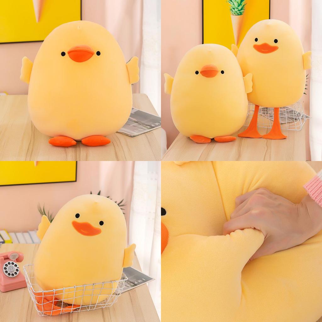 Adorable Plush Duck Pillow Soft And Cuddly Yellow Duck Toy Perfect For Kids Gifts
