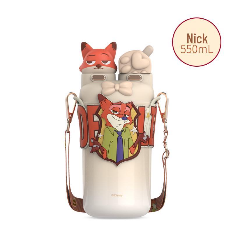 Zootopia Judy & Nick Kids Insulated Straw Cup with Strap Cup Only