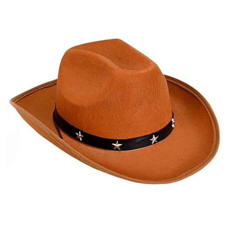 Cowboy Hat With Pink Star Rivets Costume Accessory For Parties