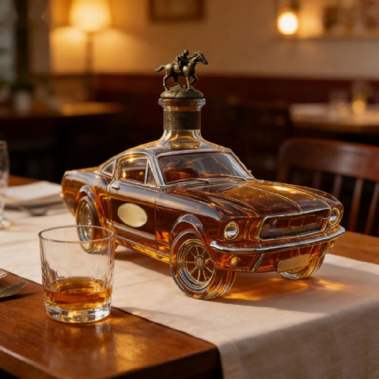 Display Worth Car Design Glass Whiskeys Bottle With High Quality Finish For Collectors And Whiskeys Aficionados