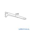 Royal Horizontal Brackets for Wooden Shelves, Chrome, Size 150, Wooden Shelf Supports (Set of 3, Left and Right) A-32/33