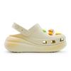 Crocs Crush Clog REGO Hot Dog Cute Fruit Detachable Accessories Stepping On Poop Shoes Unisex Same White and Yellow