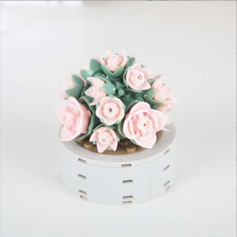 

Суккулентное растение Сборные строительные блоки Имитация букета Украшение в горшке Angel