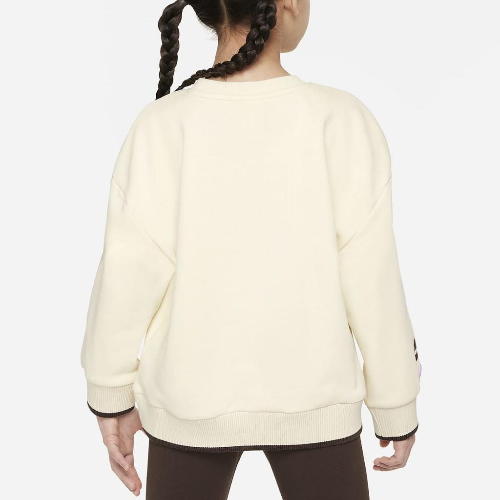 Nike Swoosh Letter Print Round Neck Casual Long Sleeve Sweatshirt Baby sweatshirt Coconut-Milk HF2189-113