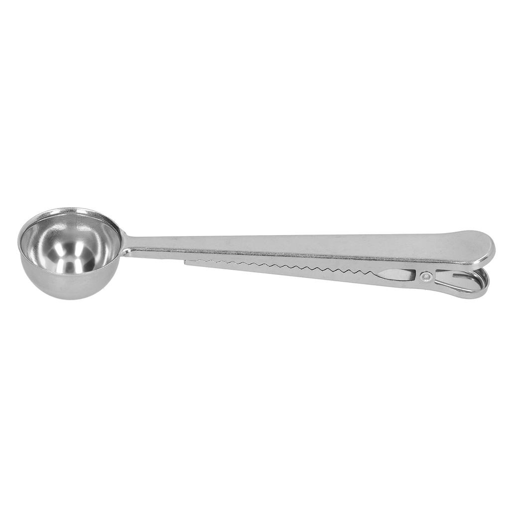 Stainless Steel Scoop Measuring Spoon with Sealing Clip for Tea Coffee Milk Powder