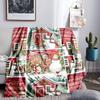 Deka přátelství Santa Sněhulák Lehká flanelová přikrývka na postel Perfektní pro cestování, kempování, obývací pokoje, kanceláře, pohovky, ventilátor Vánoční dárek