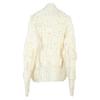 Women's Chunky Knit Zipper Cardigan: Fall/Winter Loose Handmade Sweater with Turn-Down Collar