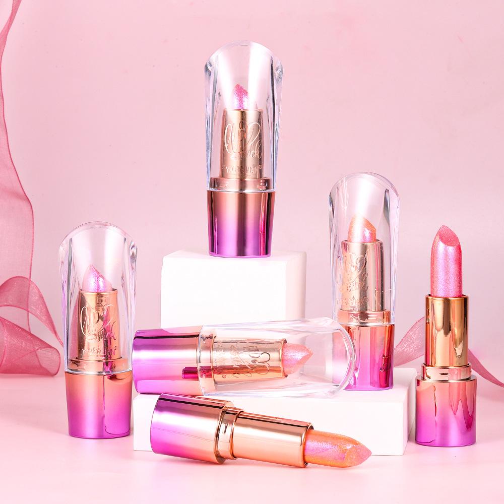 6 Colors Glitter Metallic Lipstick Waterproof Long Lasting Diamond Pearlescent Lipstick Sexy Lipgloss Moisturizing Lips Makeup