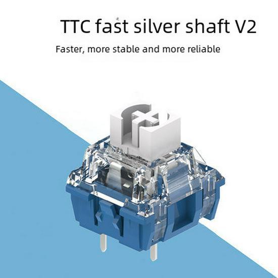 TTC Ice Quiet V2 Kaihua BOX Weiße Achse Mechanische Tastatur Lichtführung