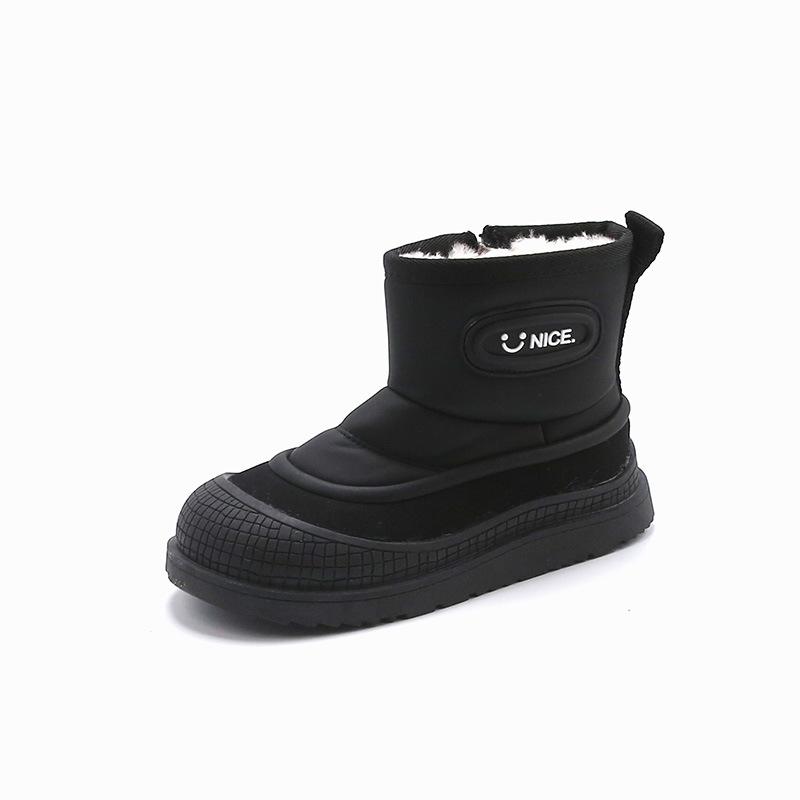 

Winter Hot-selling Plush and Thickened Children s Soft Bottom Non-slip Boys and Girls Fashionable Warm Short Boots 26 чорний