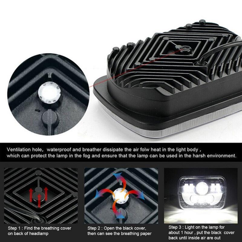 Car Led Headlights Aluminum Shell 7-inch Head Lamp Far Near Beam Off-road Modification Parts