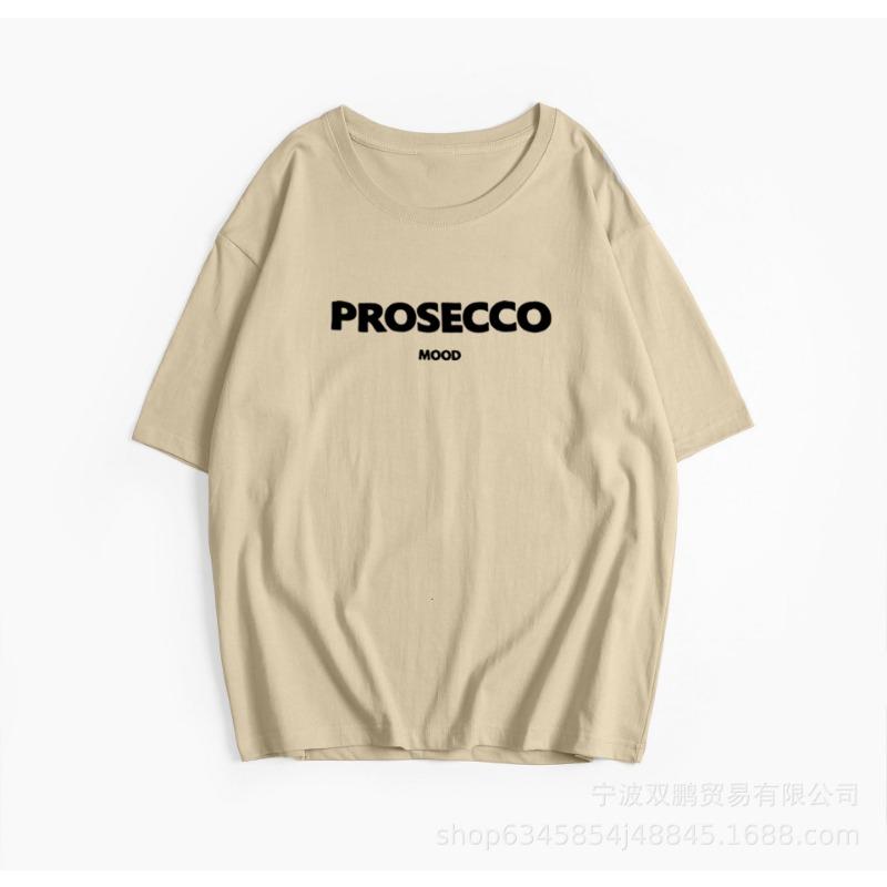 Plus Size  Women's Summer Letter-printed Round Neck Loose Short Sleeved Top