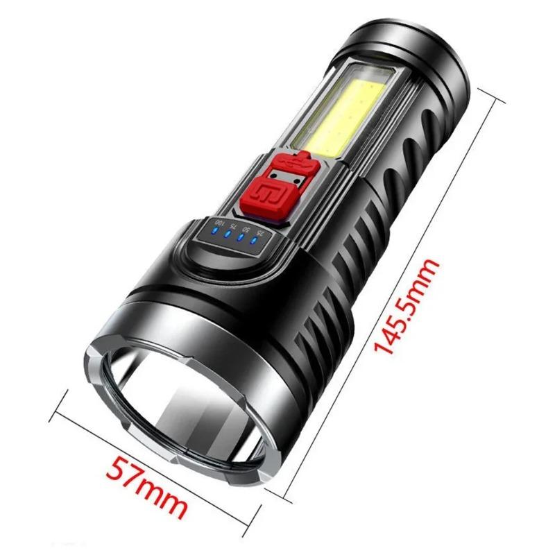 Powerful Flashlights 3 Mode Rechargeable Torch Built-in Battery 18650 Flashtorch for Outdoor Camping Hiking Emergency Lighting