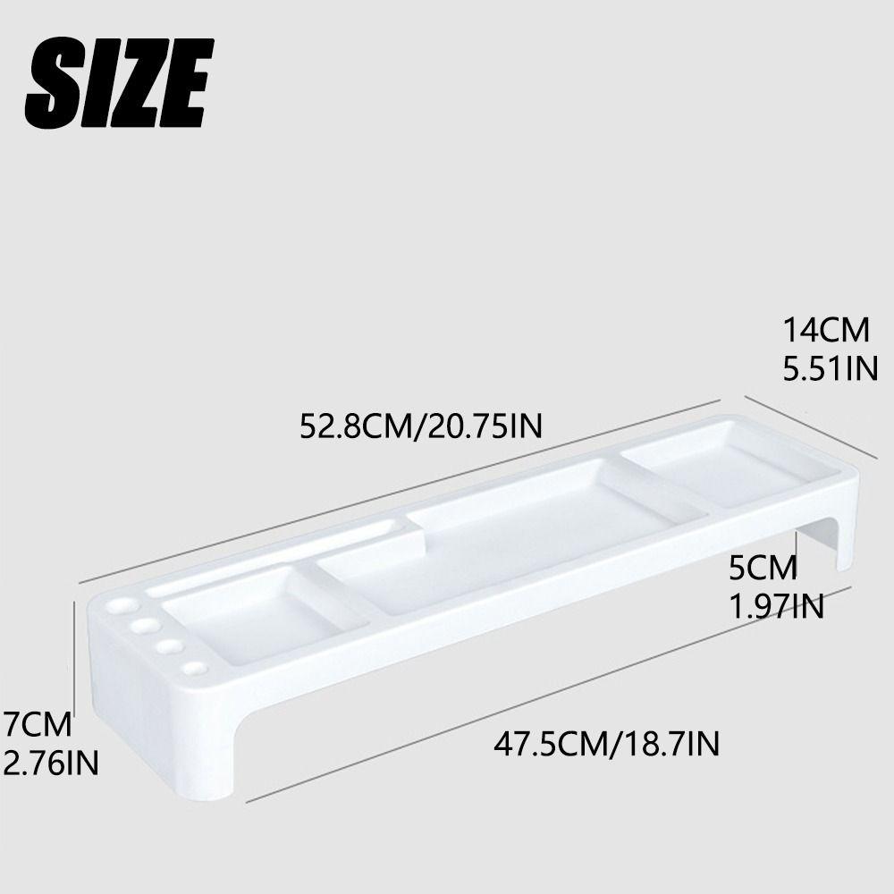 Multifunctional Tabletop Storage Shelf ABS Desktop Organizer Rack Computer Stand Office