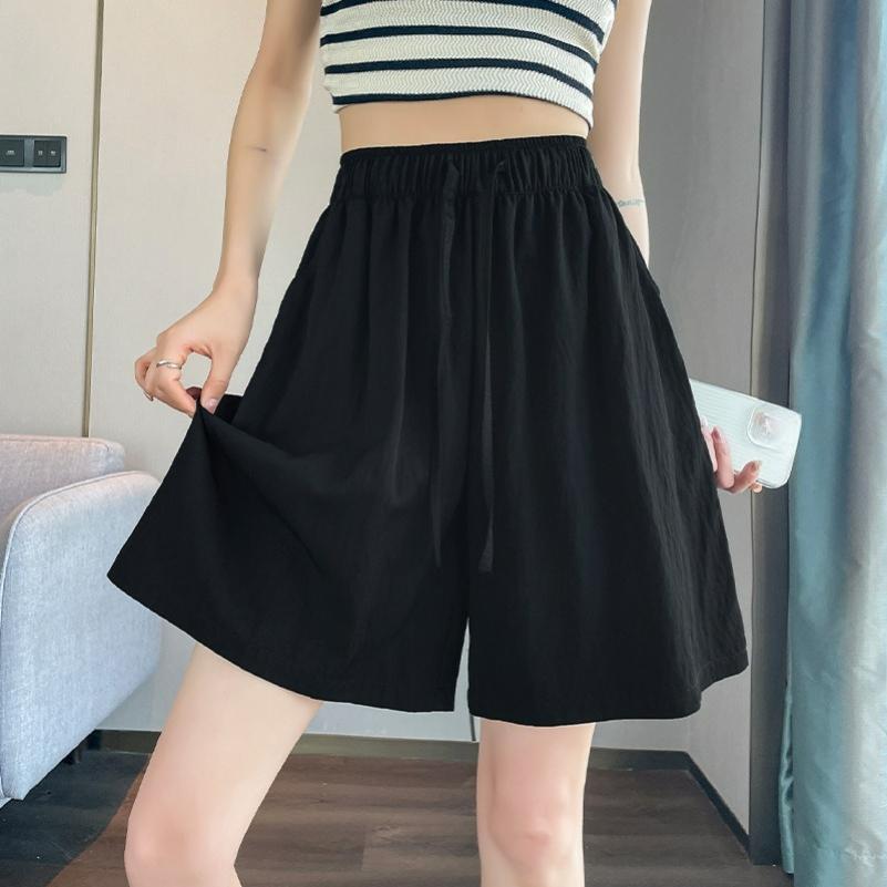 Shorts Women's Summer Thin Casual Loose Outer Wear Cotton and Linen Three-quarter Sports Skirt Pants