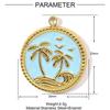 3pcs/Lot Stainless Steel Enamel Palm Flip Flop Shell Diy Charm Women Watermelon Strawberry Necklace Pendant Summer Ocean Jewelry