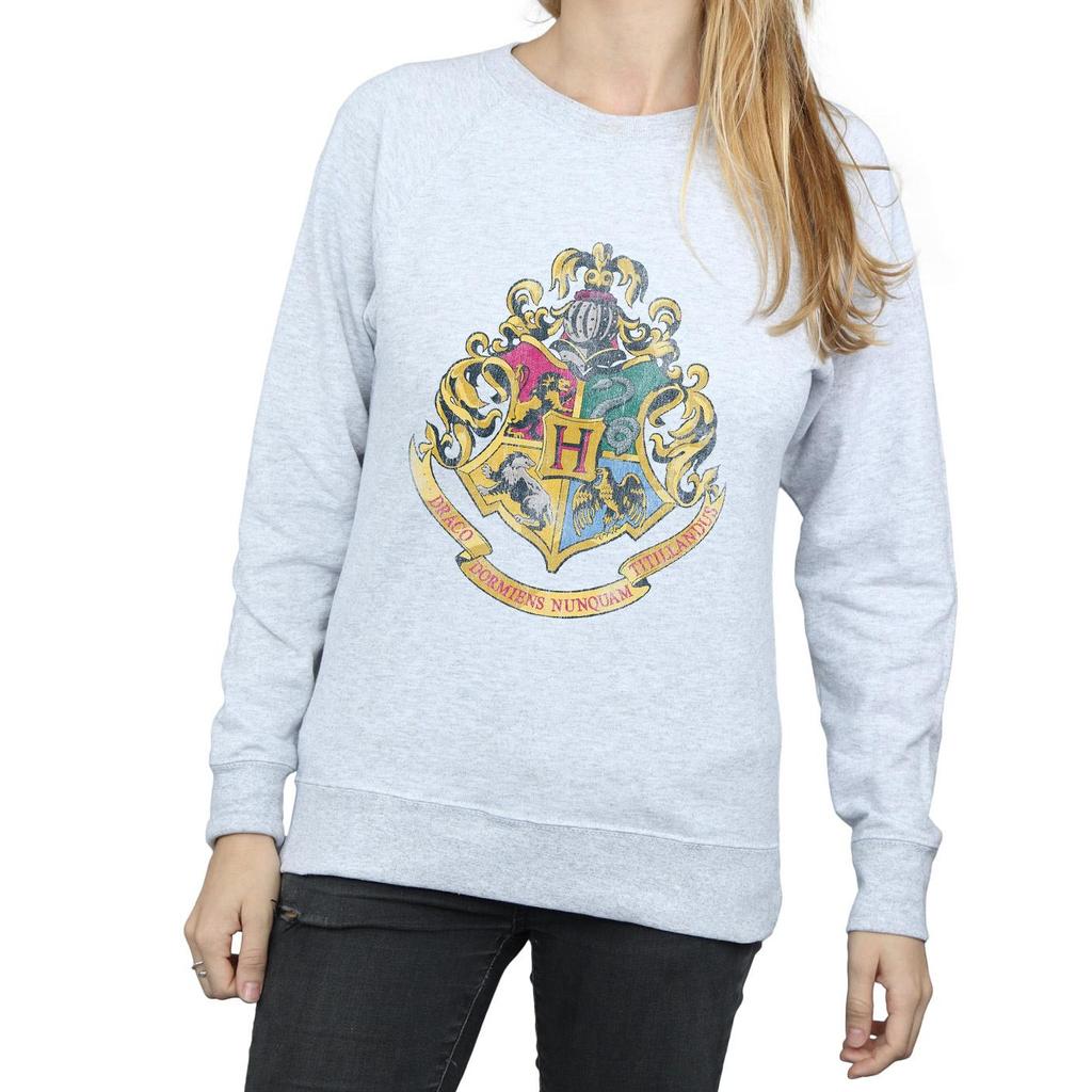 HARRY POTTER Felpa con Cappuccio Distressed Crest di Hogwarts per Donna