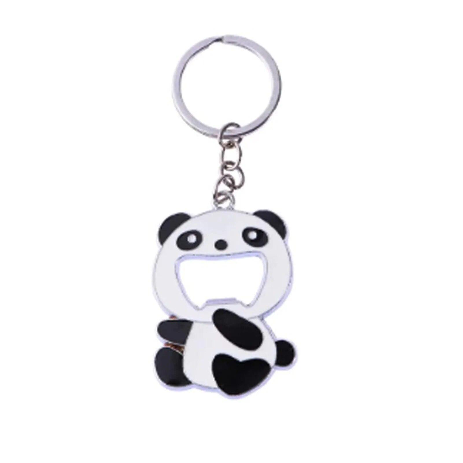 

Милый брелок-открывалка для бутылок Панда, открывалка для пивных и газированных напитков, брелок, подарок на Рождество и день рождения белый