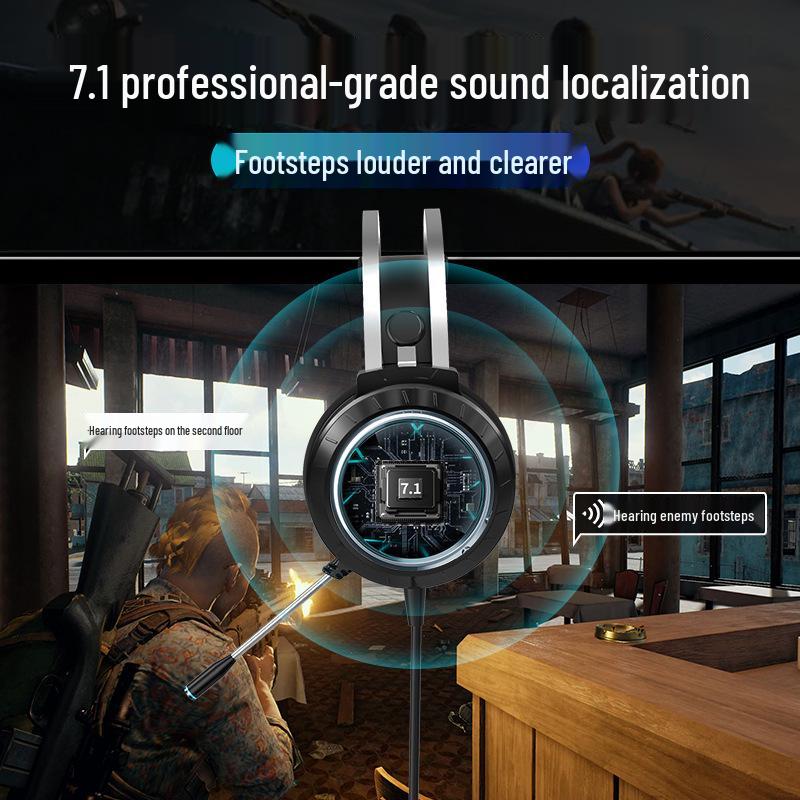 Wired Over-Ear Gaming Headset with Microphone for Mobile, Desktop & Laptop