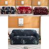 Wrinkle Resistant Floral Leaves Sofa Slipcover Great Elasticity Easy To Clean