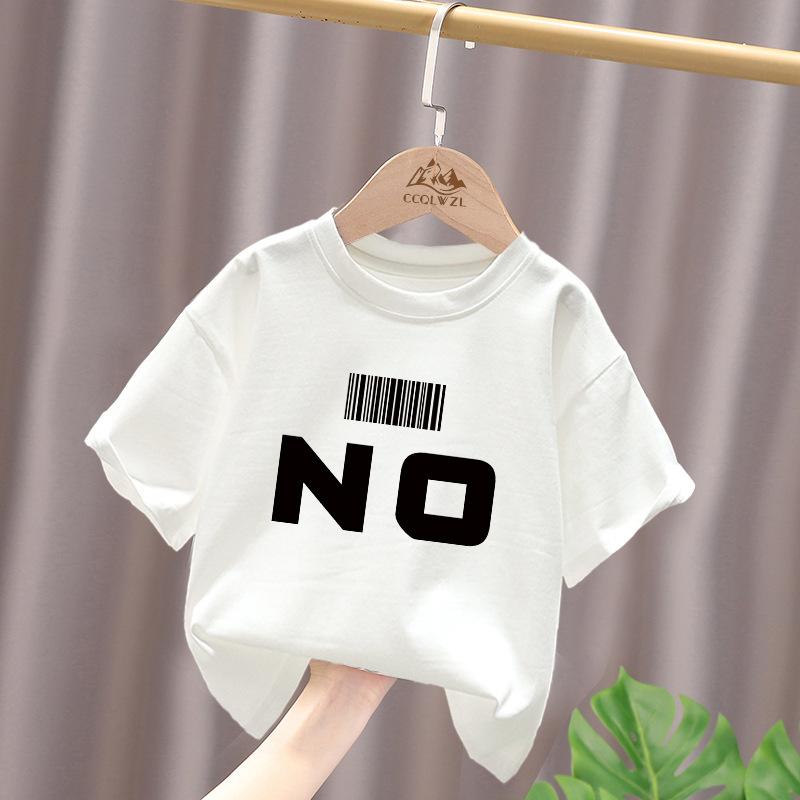 Casual 100 Cotton Kids TShirt Toddler Boys Girls NO Barcode Print Short Sleeve Tee Children Summer Soft Tops Streetwear 100