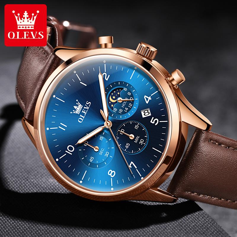 OLEVS Brand Watch Multifunctional Business Quartz Watch Luminous Trend Men's Watch 2882