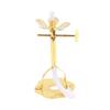 Golden Candle Holder Oil Lamp Wick Holder Butter Wick Lamp Holder With Stand Telescopic Wick Holder Desktop Decor