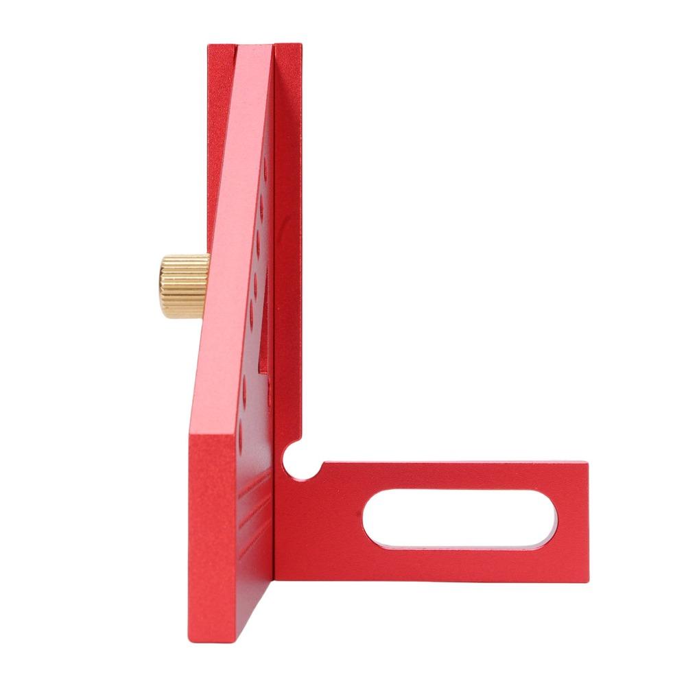 Red and Gray Multi Angle Ruler Precision Hole Scribing Carpenter Square Woodworking