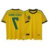 98-02 Brazil Home Jersey No. 6 Carlos No. 7 Ronaldinho No. 9 Ronaldinho Retro Classic Jersey