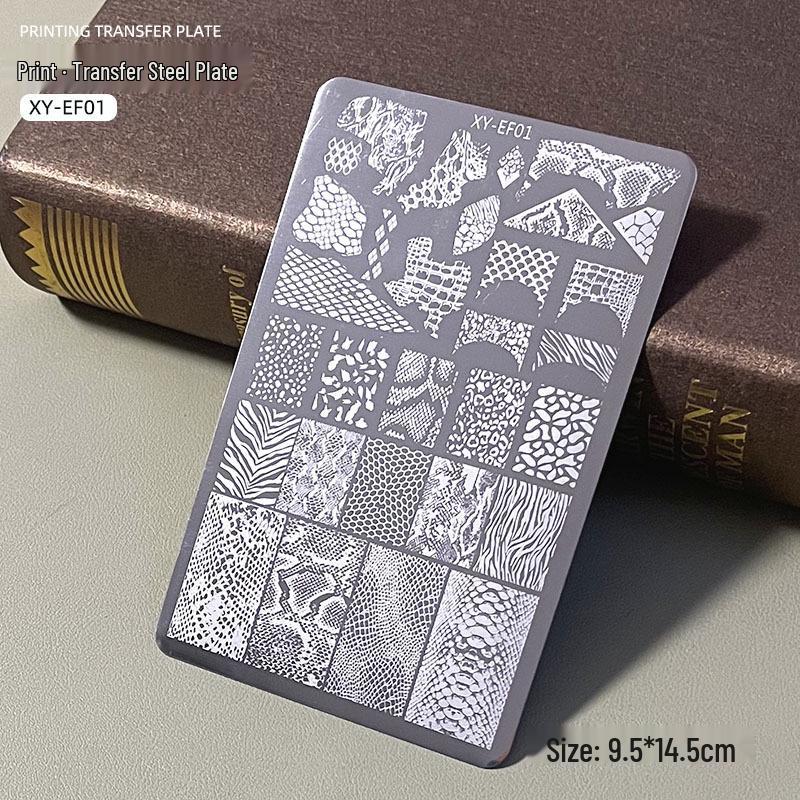 Butterfly Floral Lace Stripe Nail Art Transfer Plate