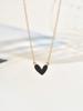 1pc Asymmetrical Golden Heart Pendant Necklace, Fashionable Delicate Minimalist Clavicle Chain, Versatile Design