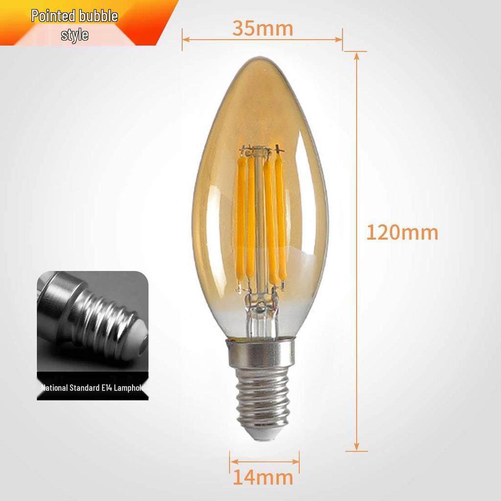 LED Retro Edison Filament Bulb E14 Screw Base Warm White