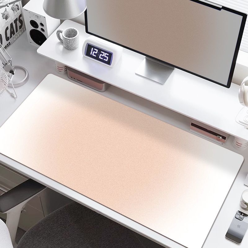 Gradient Pastel Color Large Gaming Mouse Pad Soft Solid Color Xxl Desk Mat NonSlip Rubber Stitched Edge Keyboard Table Mat
