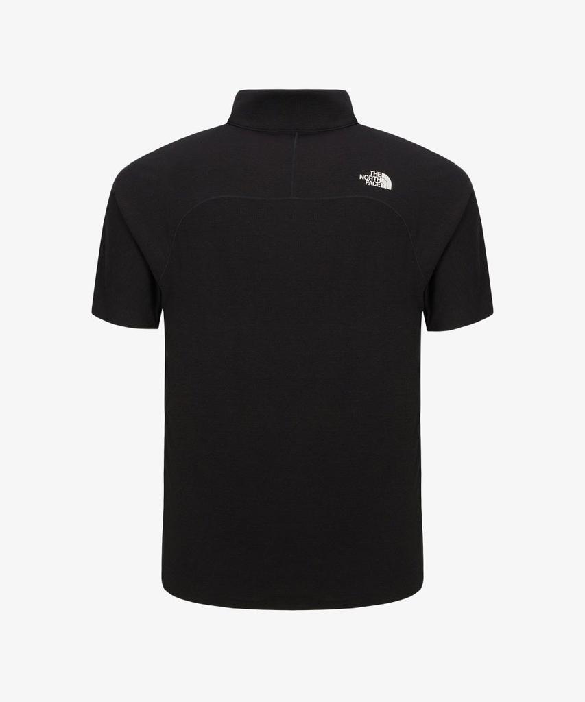 Noseupeiseu Nt7Ks01A Eiger Short Sleeve Zip-Shirt Black