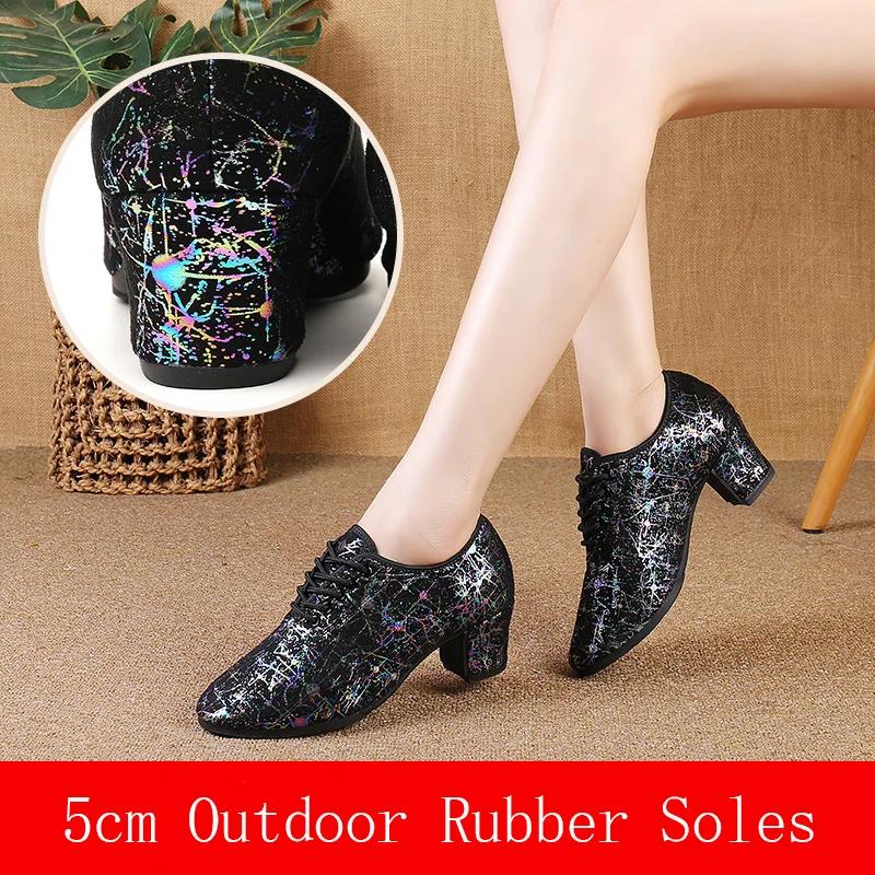 Scarpe da Ballo per Ragazze per Donne Signore Sala da Ballo Tango Moderno Danza Performance Scarpe da Pratica Tacchi 3.5/5CM Dropshipping