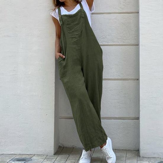 Γυναικεία Ολόσωμη Φόρμα Άνετη Εφαρμογή Τιράντα Μονόχρωμη Γυναικεία Σαλόπετα Κάμι Ρομπέρ Μπαγκί Ολόσωμη Φόρμα για Καθημερινή Χρήση