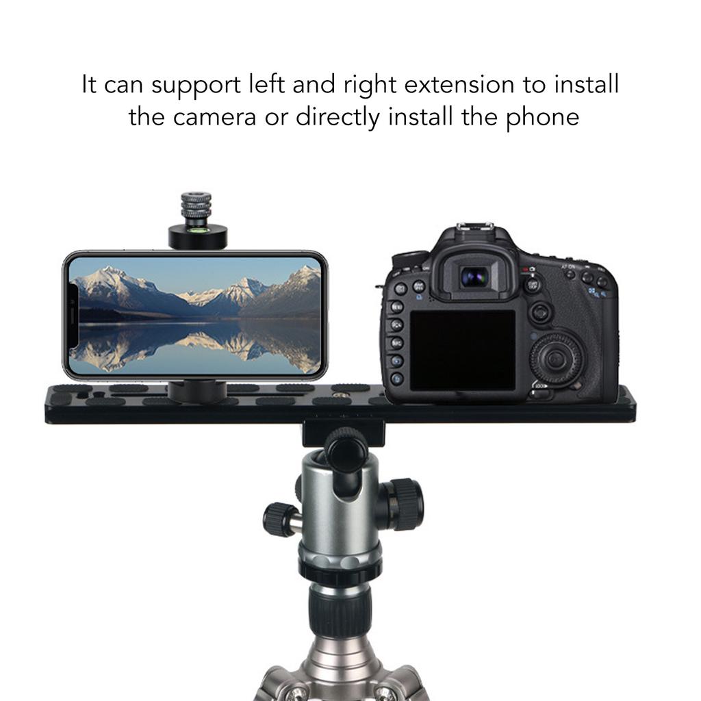 Piastra Scorrevoli su Binario a Rilascio Rapido da 30 cm in Lega di Alluminio Piastra a Rilascio Rapido per Fotocamere DSLR con Foro Filettato da 1/4" 3/8" per Attacco Standard Arca