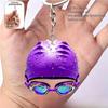 Swimming Goggles Swim Cap Design Keychain High Aesthetic Acrylic 2D Flat Simulation Pendant Backpack for Man Creative Gift