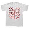 Funny CQ Morse Code Amateur Ham Radio Graphic T-shirts Men Women's Fashion Casual Tshirt 100% Cotton Loose Oversized T Shirt