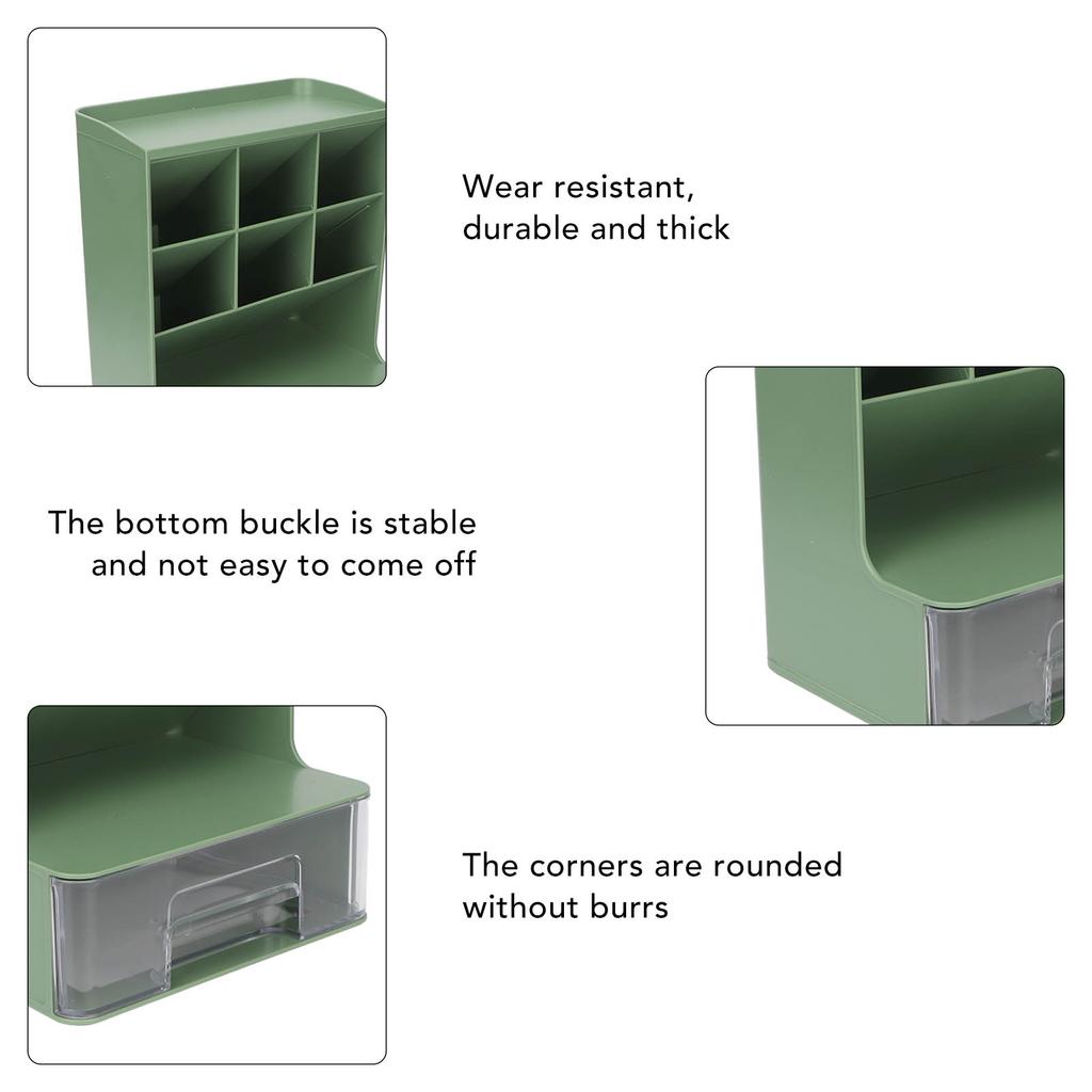 Storage Box Oblique Plug in Design Large Capacity Plastic Pen Holder   Desk Storage Rack